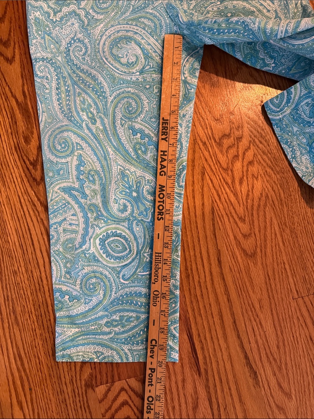 Lauren Ralph Lauren Light Blue Paisley Capris - Picture 5 of 7